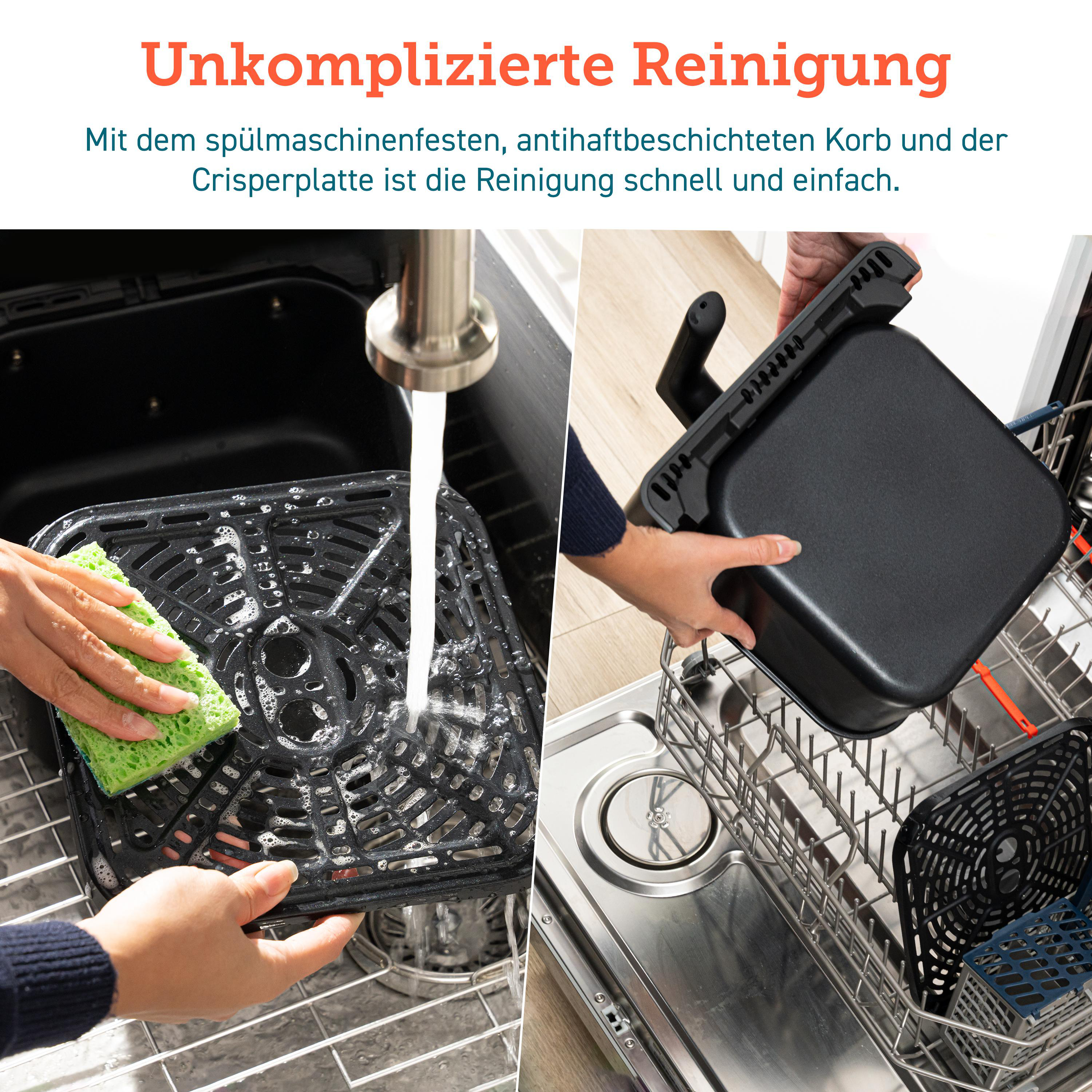COSORI CAF-P583S-KEUR Heißluftfritteuse 1700 Watt Dunkelgrau