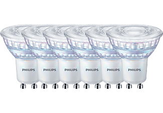 PHILIPS (LIGHT) Dimbar LED-spot 50W GU10  - Varmvitt ljus (6-pack)