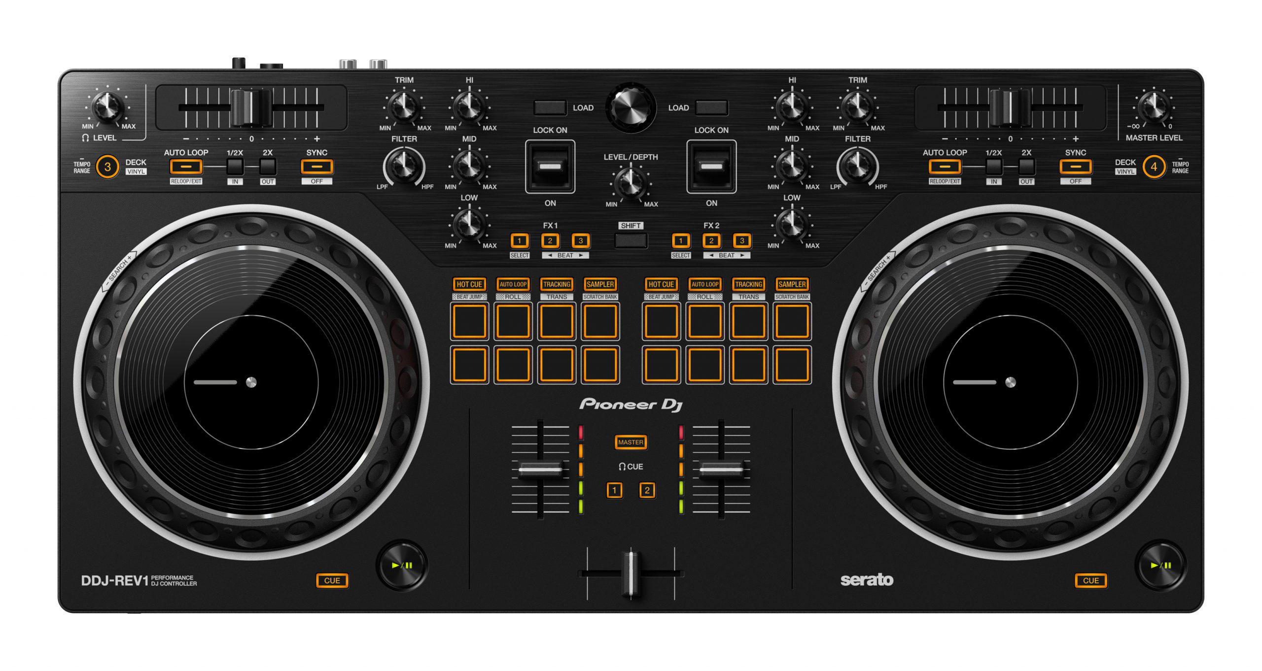 DJ DDJ-REV1 2-Kanal-Profi- DJ-Controller, PIONEER Black