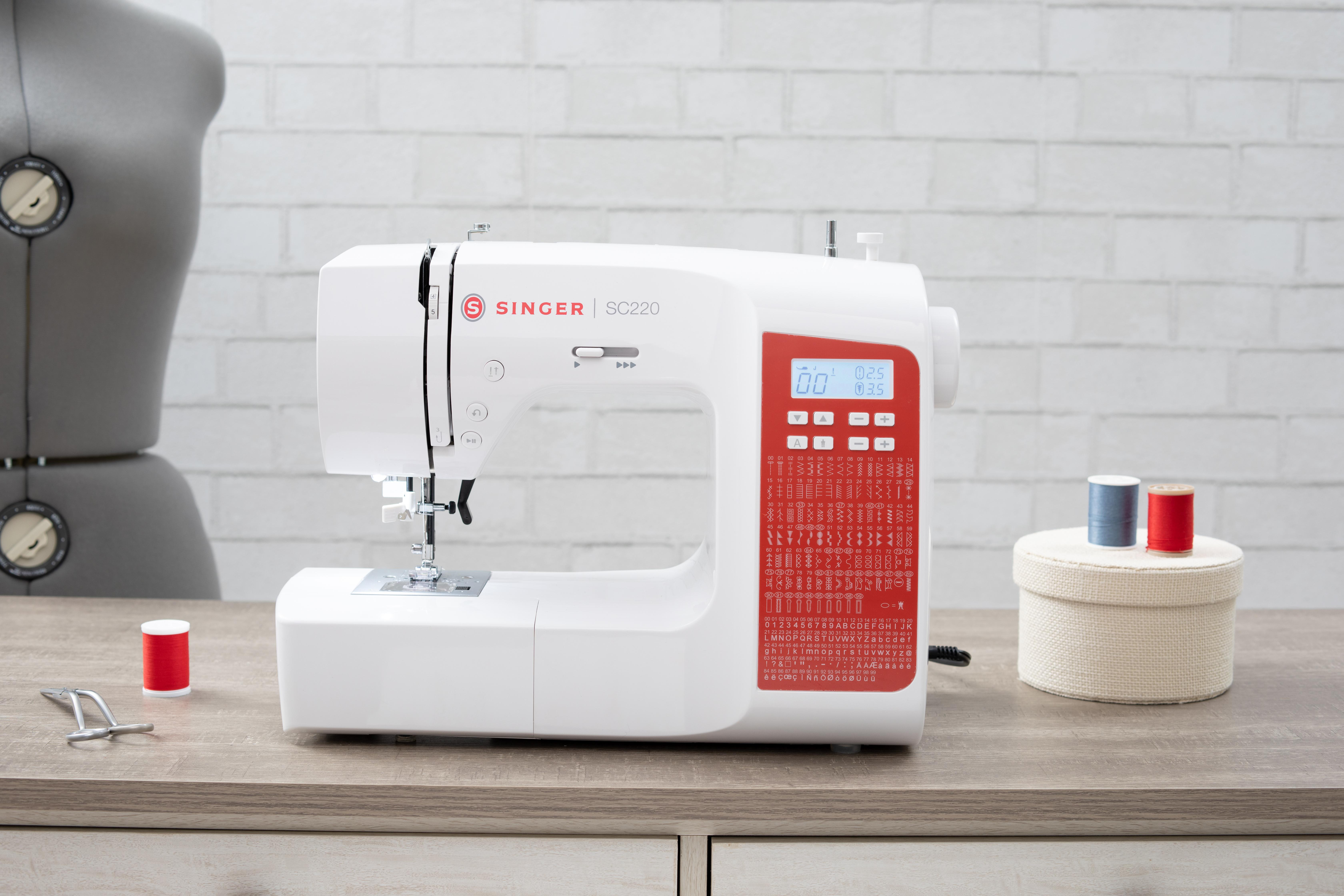 Freiarm-Nähmaschine SINGER SC220-Red