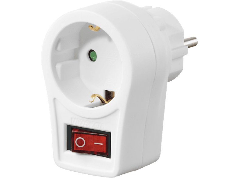 Regleta - Hama 00223212, 1 toma, Con interruptor, Blanco