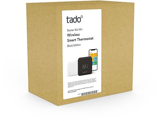 TADO Slimme Thermostaat V3+ Starterskit - Draadloze variant - Zwart