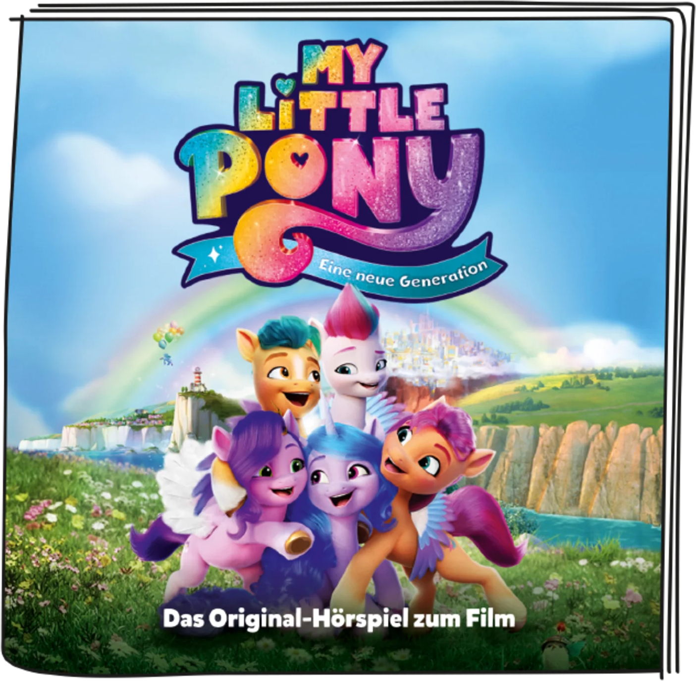 My Little Pony DVD-Cover. Es zeigt Cartoon-Ponys und den Titel in bunten Schriftarten.