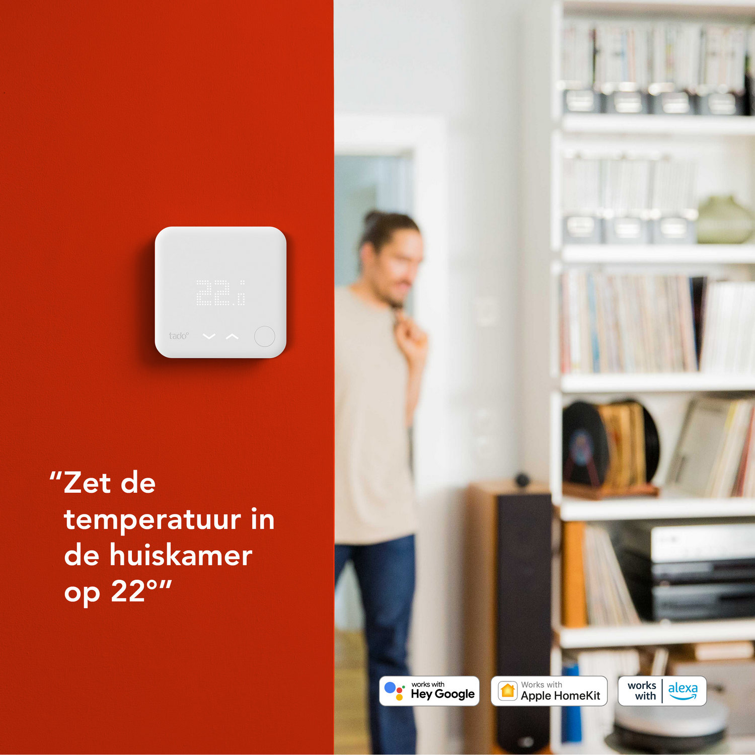 QH Basic draadloze programmeerbare thermostaat inclusief mini inbouw o