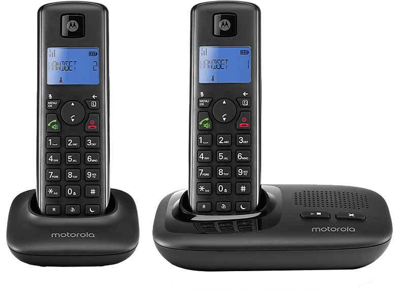 MOTOROLA T412 üzenetrögzítős DUO Fekete dect telefon