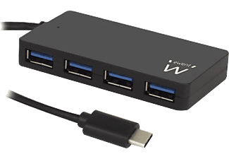 EWENT EW1135 4 portos USB 3.0 HUB Type-C