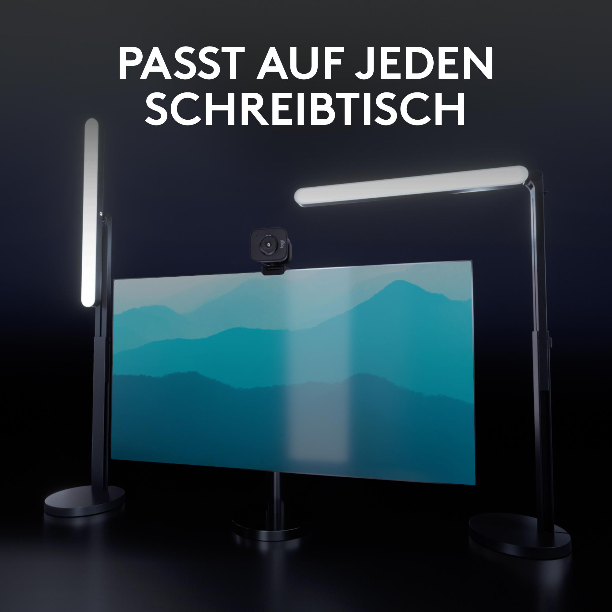 LOGITECH Litra Beam Streaming Lampe, 2700–6500K, 400 Lumen, USB-C, 93 CRI, Schwarz