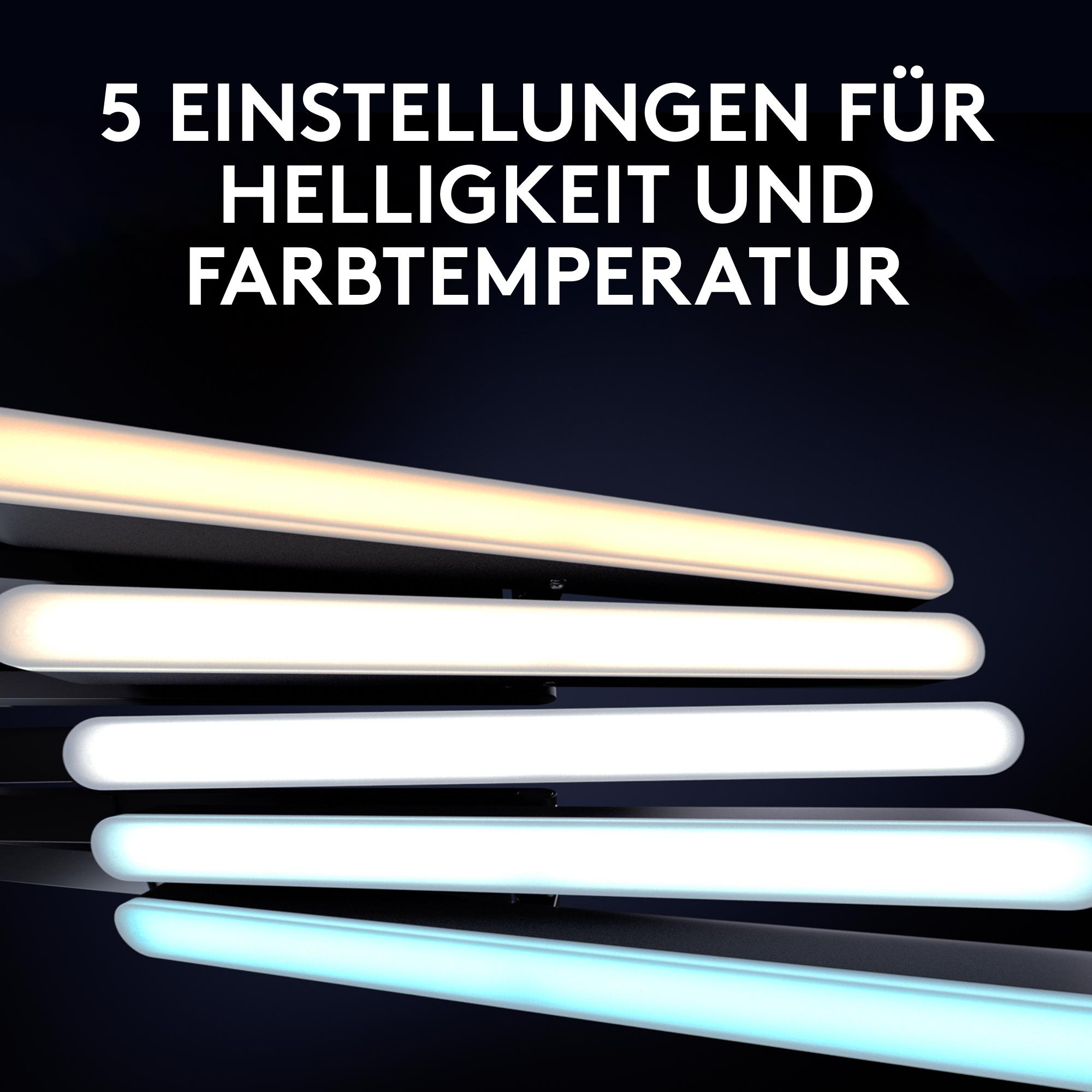 LOGITECH Litra Beam Streaming Lampe, 2700–6500K, 400 Lumen, USB-C, 93 CRI, Schwarz