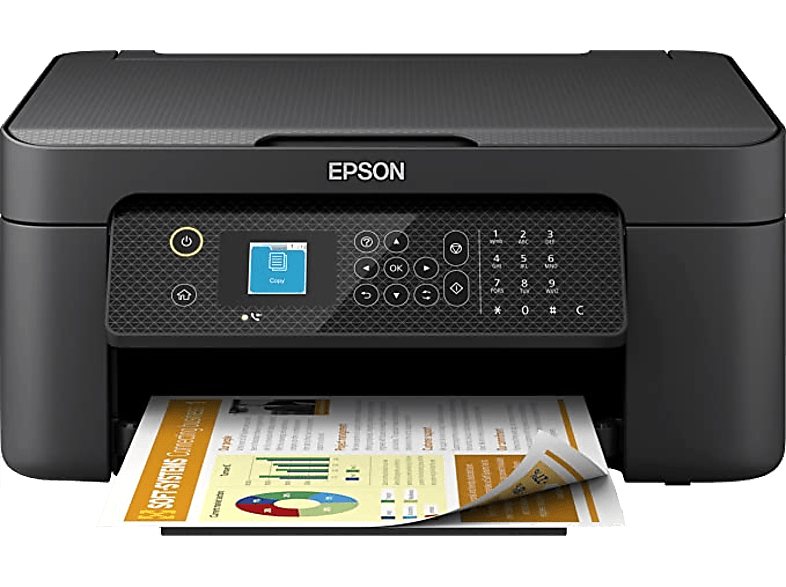 Impresora multifunción - Epson WF-2910DWF, Inyección de tinta, 33 ppm, WiFi, 5760 x 1440 DPI, Negro