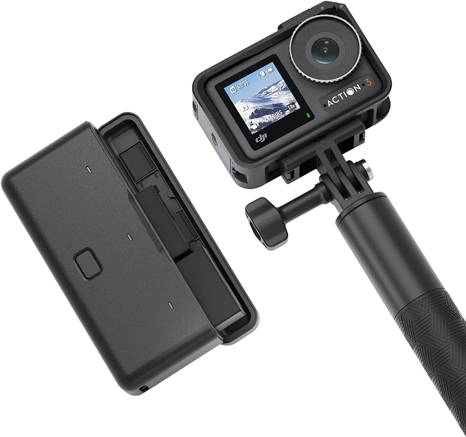 Cámara deportiva - DJI Osmo Action 3 Adventure Combo, 4K, Resistente al agua, Wi-Fi, Bluetooth