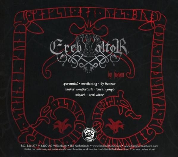 CD-Cover mit rotem Rahmen, Text und schwarzem Hintergrund.