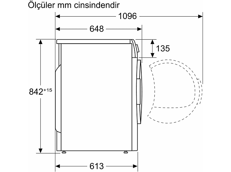 BOSCH WQG241A0TR 9 Kg Isı Pompalı Kurutma Makinesi Beyaz_4