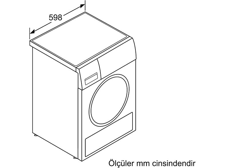 BOSCH WQG241A0TR 9 Kg Isı Pompalı Kurutma Makinesi Beyaz_5