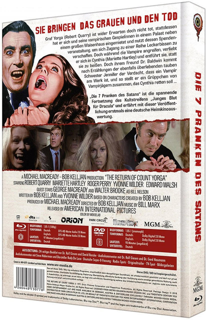 DIE 7 PRANKEN DES SATANS(MEDIABOOK A/+DVD/LTD) Blu-ray + DVD