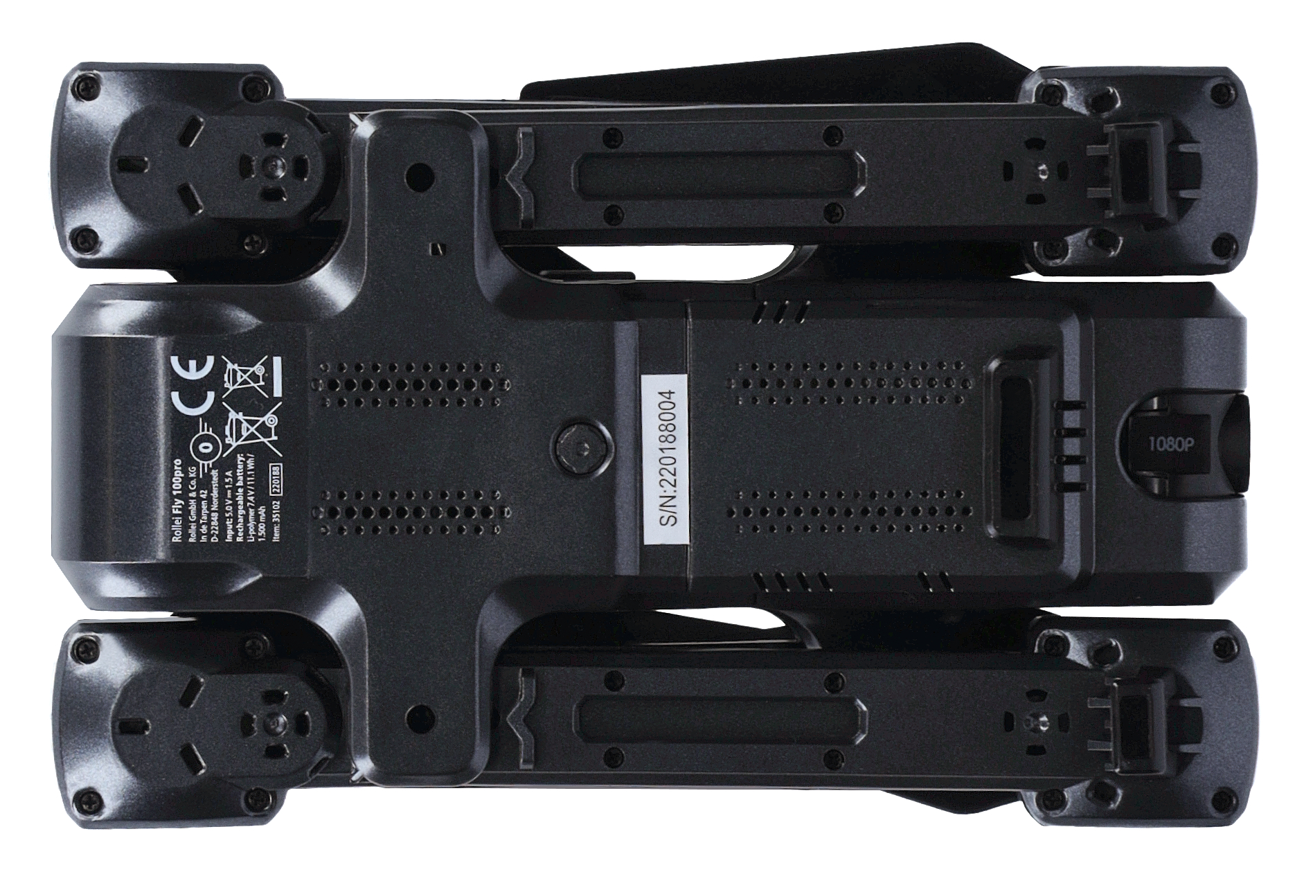 ROLLEI Fly 100Pro faltbare Drohne mit GPS, Schwarz