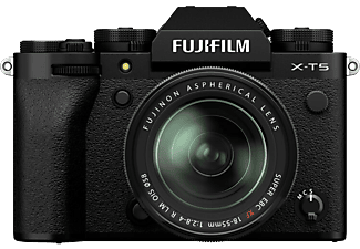 FUJIFILM X-T5 váz + XF 18-55 mm f2.8-4 R LM OIS Digitális tükörnélküli fényképezőgép szett, fekete