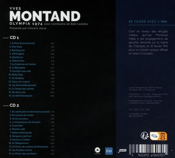Yves Montand Olympia - - 1974 (CD)