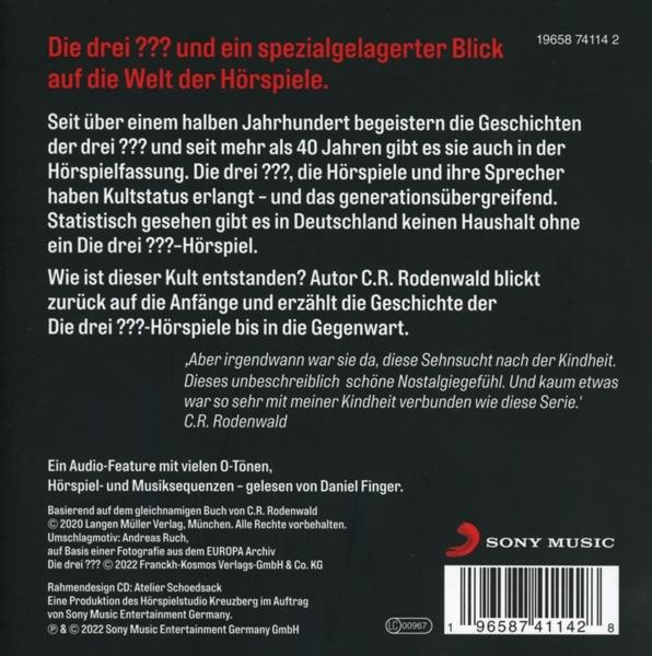 Ein Buchcover für ein deutsches Hörspiel über die drei ???.