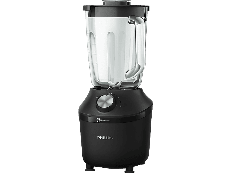 3000 Standmixer Watt, Liter) HR2291/41 PHILIPS MediaMarkt Standmixer (600 Stufen 2 mit Impulsfunktion, 2 | Edelstahlklinge, Series Schwarz