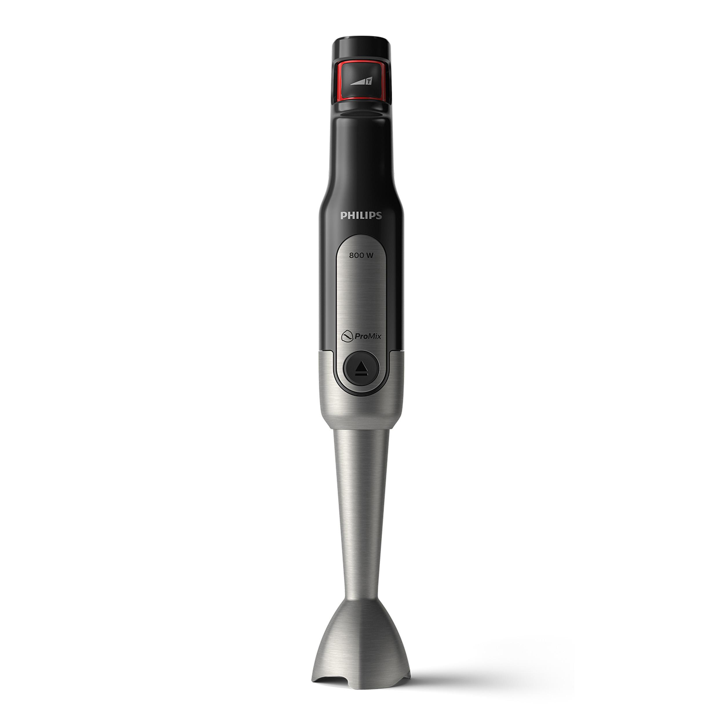 PHILIPS HR2657/90 Viva Collection Edelstahlklinge, variable Geschwindigkeit, Stabmixer Schwarz/Edelstahl (800 Watt, Zerkleinerer 1 Liter, Mixbecher 0.7 l)