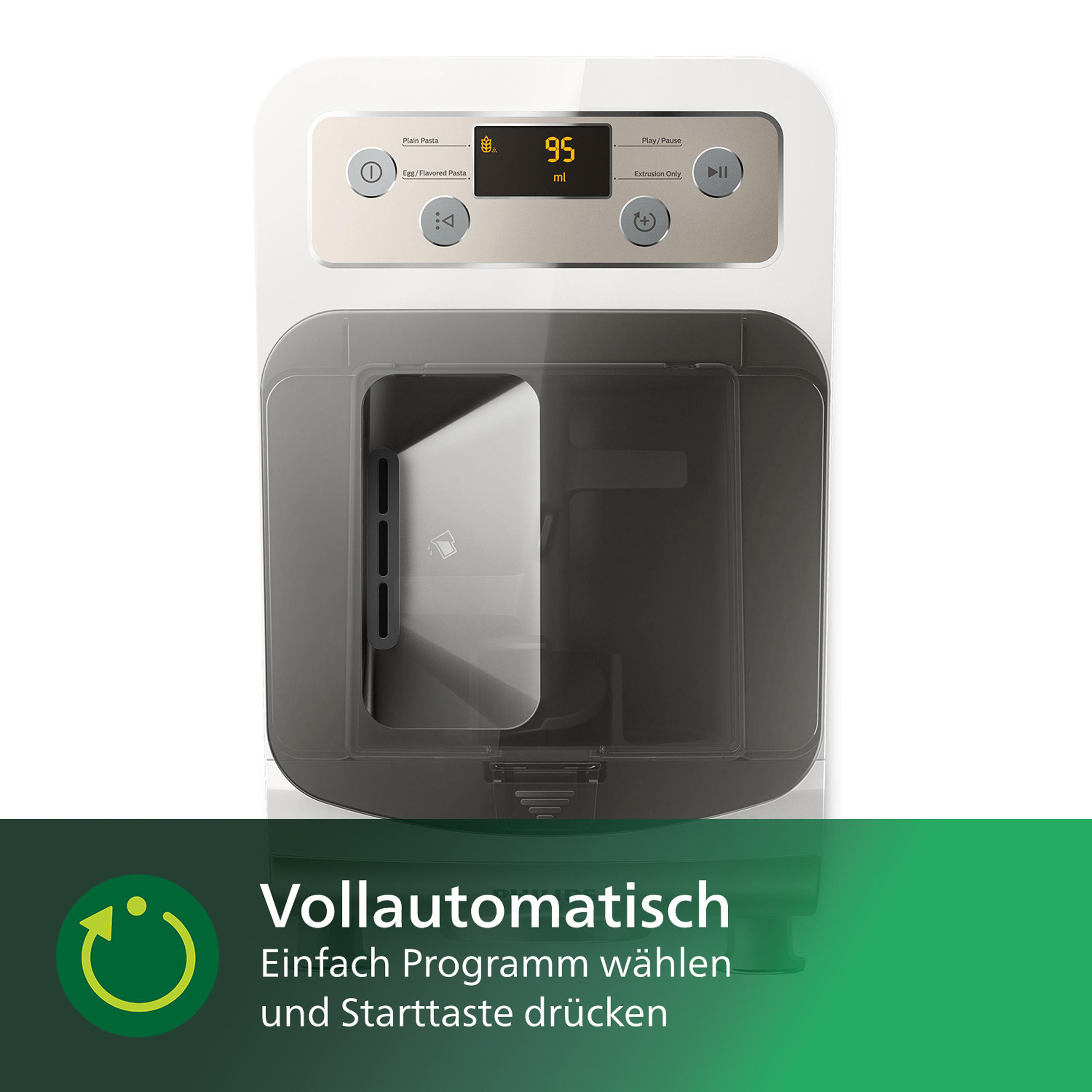 PHILIPS HR2381/05 Avance 6 Aufsätze, Nudelmaschine Weiß/Champagner