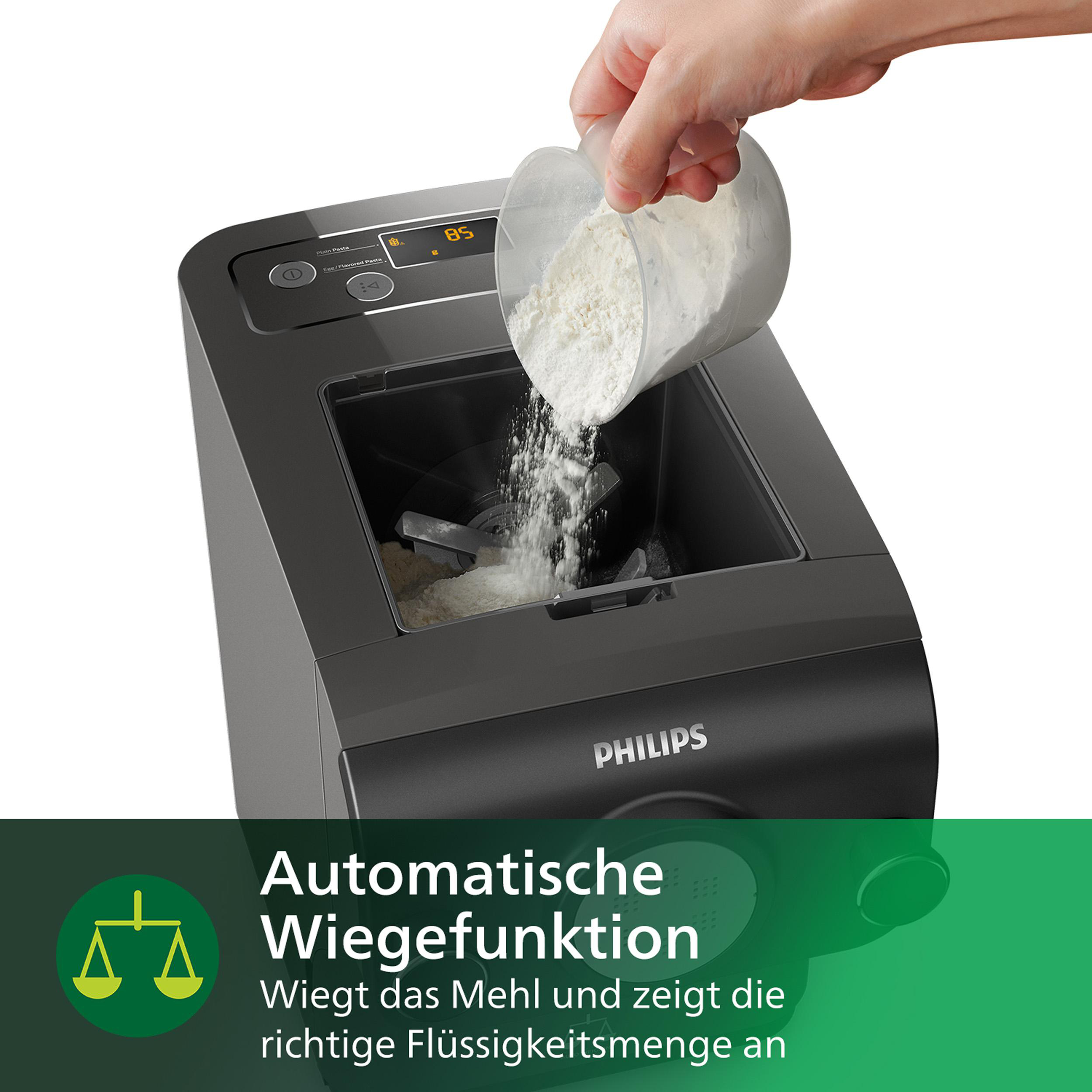 PHILIPS HR2382/15 Avance 8 Aufsätze, Nudelmaschine Kaschmirgrau