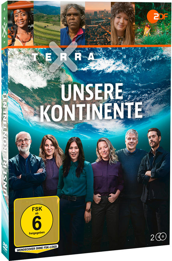 DVD-Hülle mit Bildern von Menschen und den Worten 'Unsere Kontinente'.