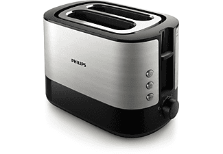 PHILIPS HD2637/90 Viva Collection Toaster Silber/Schwarz (1000 Watt, Schlitze: 2)