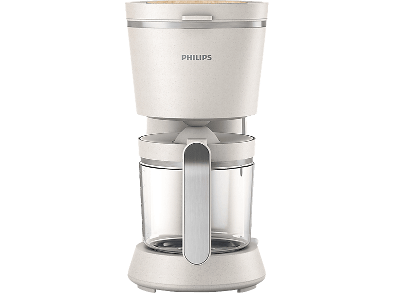 PHILIPS HD5120/00 Serie 5000 Kaffeemaschine mit 1,2 Watt, Liter, Eco Seidenweiß Edition matt 1000 Conscious Glaskanne