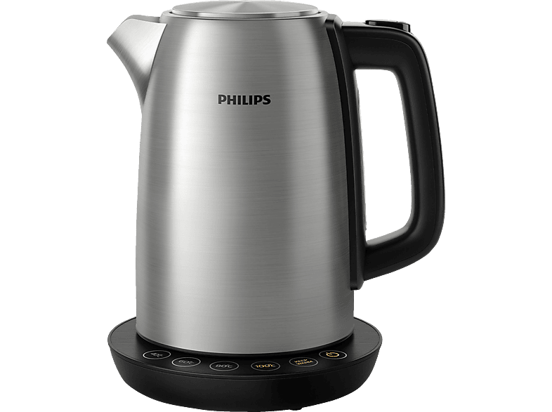PHILIPS HD9359/90 Avance 1.7 Liter, Temperatursteuerung, Wasserkocher, Metall/Schwarz