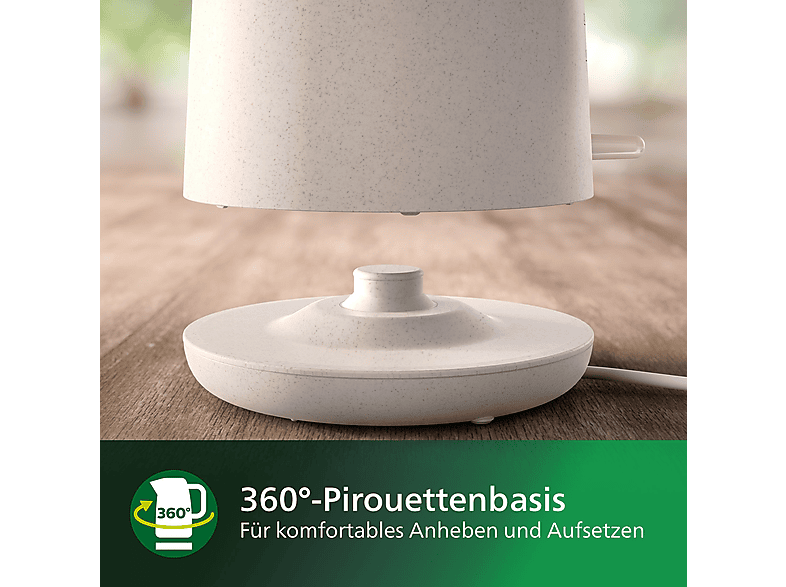 PHILIPS HD9365/10 Serie 5000 Eco Conscious Edition 1.7 Liter, Wasserkocher, Seidenweiß matt