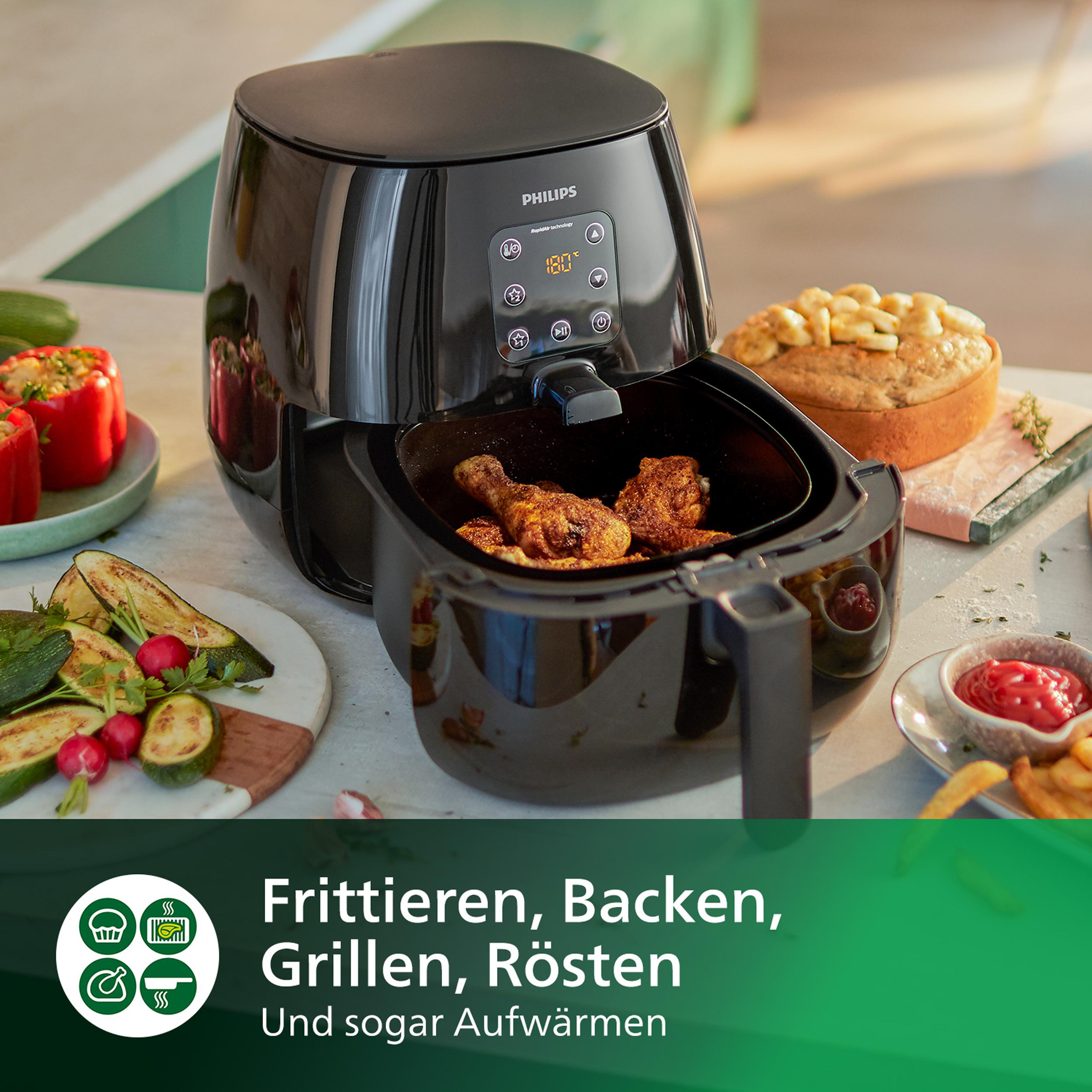 PHILIPS HD9260/90 Airfryer XL Essential Heißluftfritteuse 1900 Watt Deep Black
