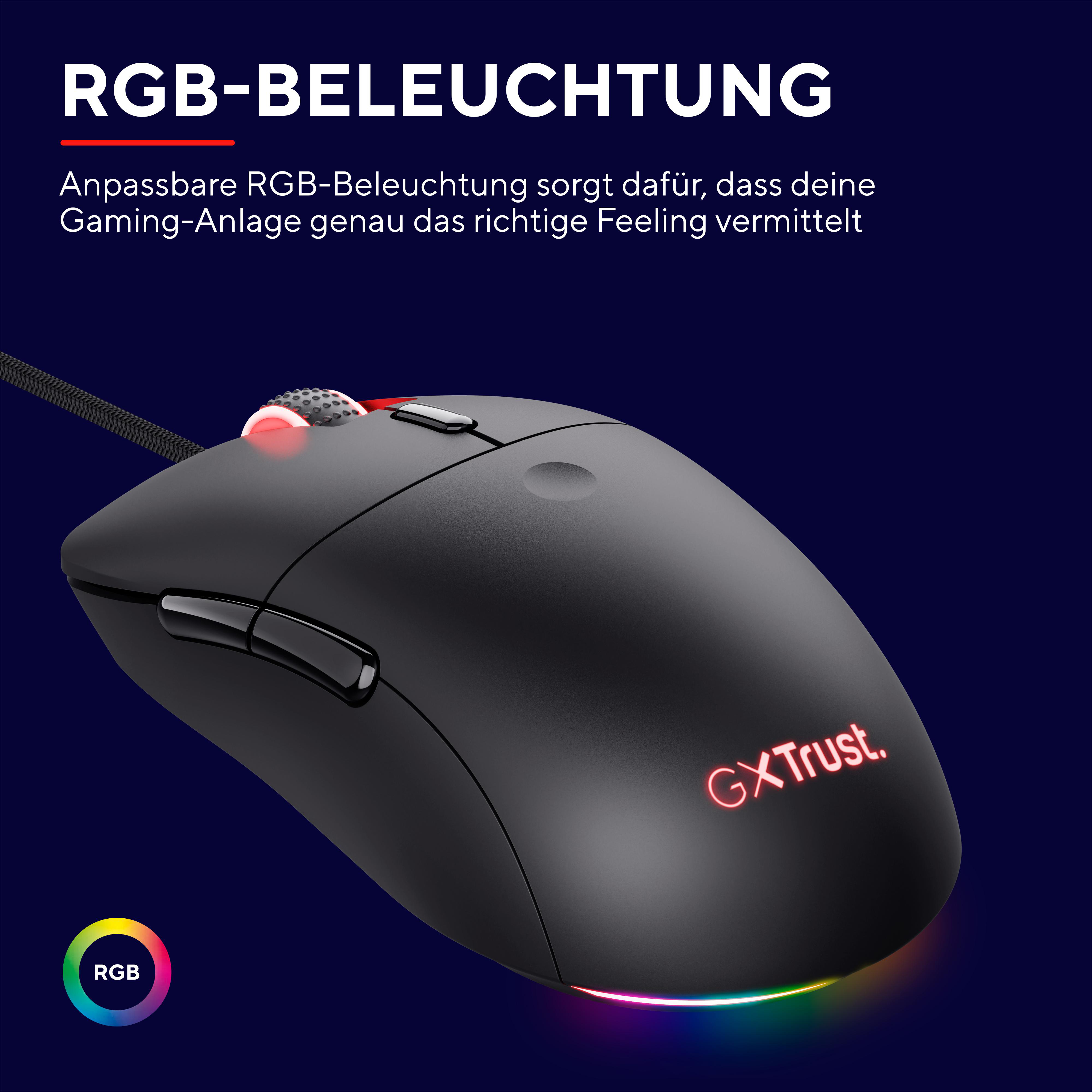 TRUST GXT Schwarz Redex 981 Gaming-Maus