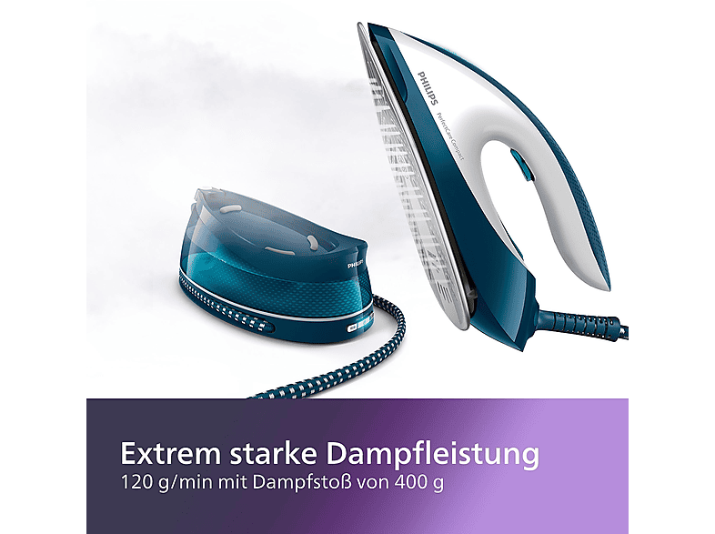 Thumbnail - PHILIPS GC7844/20 PerfectCare Compact OptimalTemp, 1.5L, Dampfbügelstation 2400 Watt, 6,5 bar