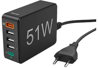 HAMA Chargeur rapide 5 ports 51 W Noir (00201630)