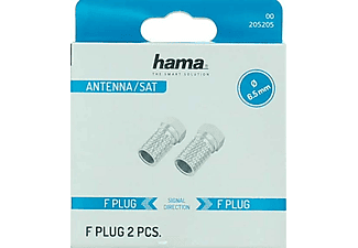 HAMA HM.205205 F Fiş 6.5mm Vidalı 2 Parça Uydu Kablosu Ucu Beyaz_1