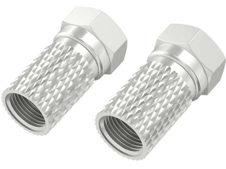 HAMA HM.205205 F Fiş 6.5mm Vidalı 2 Parça Uydu Kablosu Ucu Beyaz_0