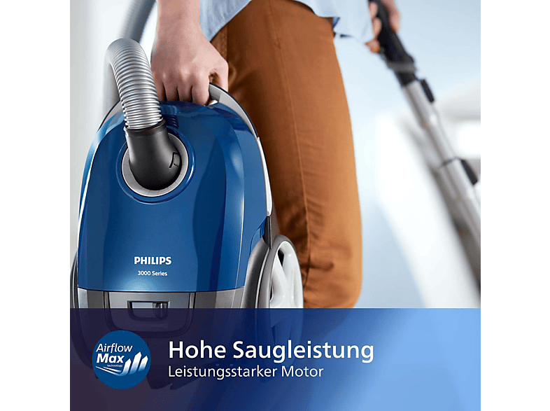 Thumbnail - PHILIPS XD3110/09 Serie 3000 mit Beutel, Staubsauger, maximale Leistung: 900 Watt