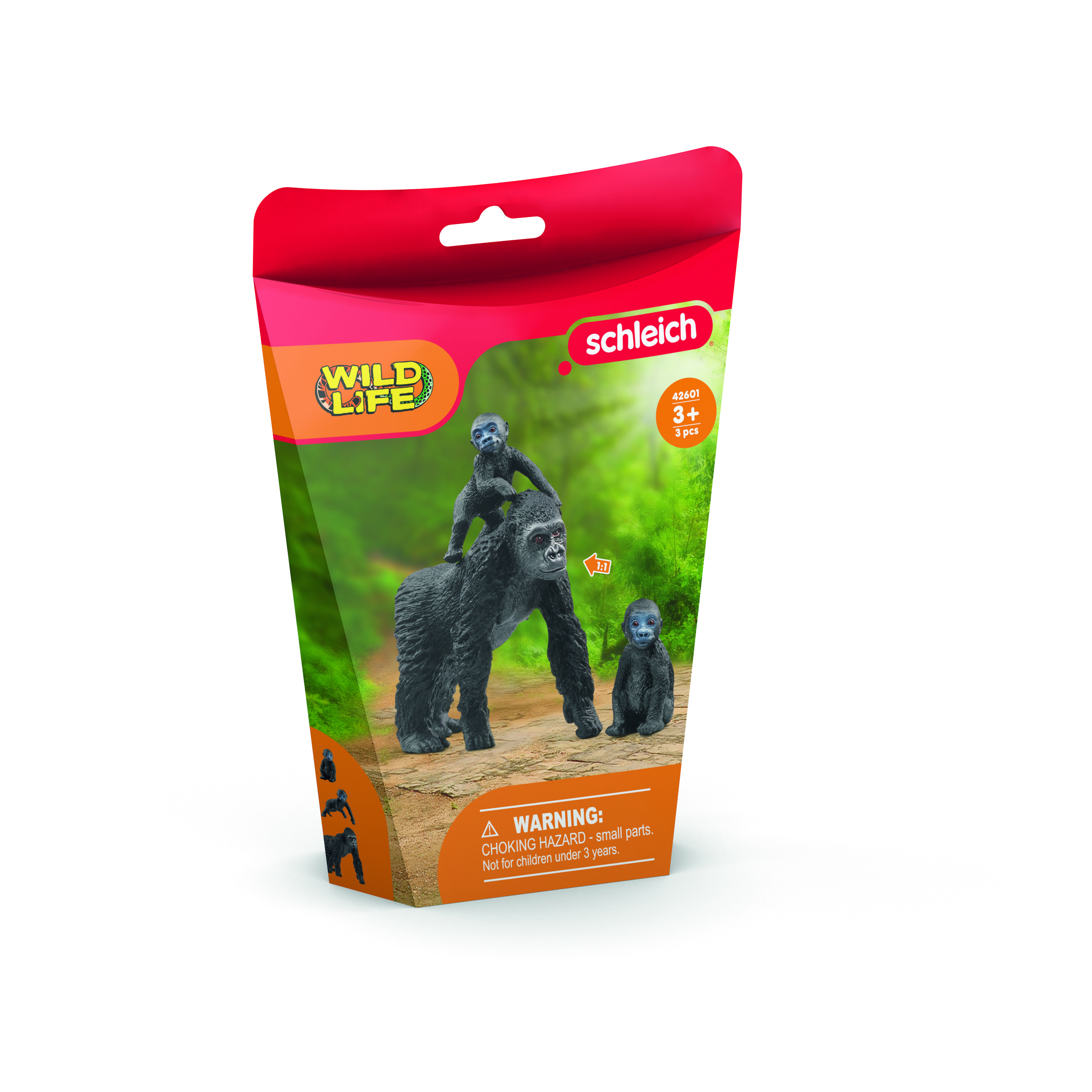 SCHLEICH Wild Life 42601 Flachland Gorilla Spielfigur Schwarz Familie