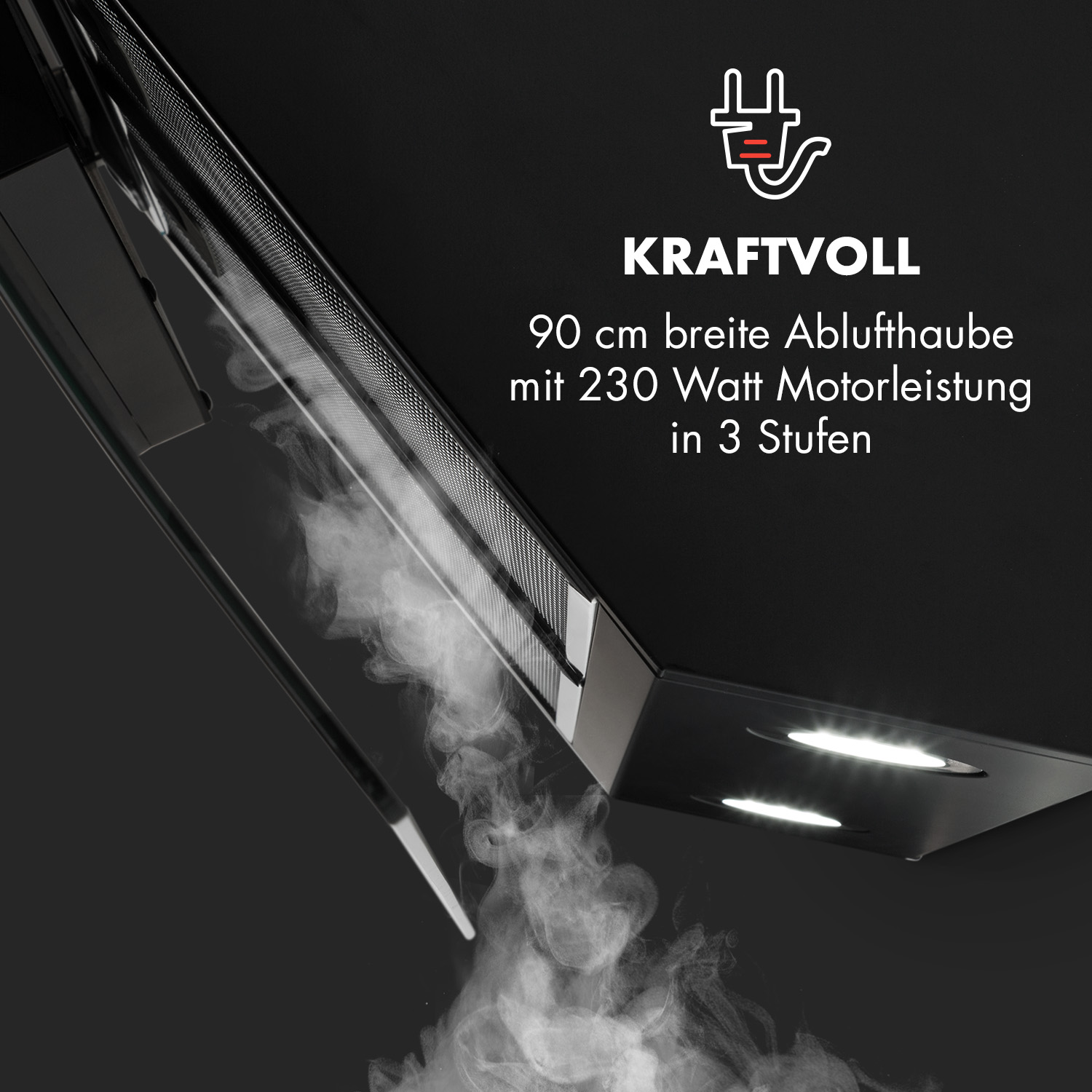 KLARSTEIN Annabelle 90, Dunstabzugshaube (90 cm breit, 43 cm tief)