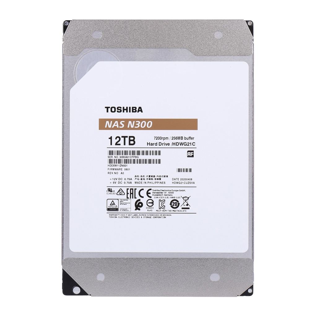 TOSHIBA N300, 12 TB, HDD, intern Zoll, 3,5