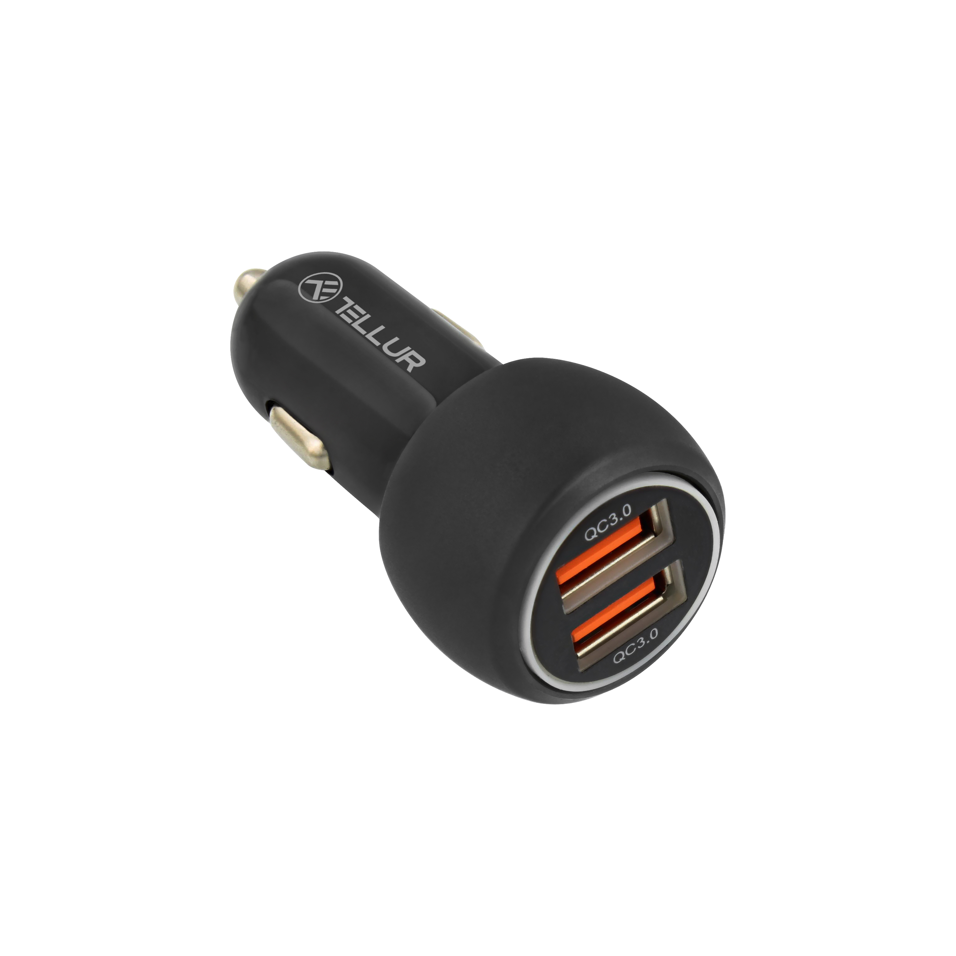 Volt, TELLUR 12-24 NA, 36W Schwarz + 3.0) QC 6A Universal, NA, FCC8, DC Auto-Ladegerät (QC 3.0