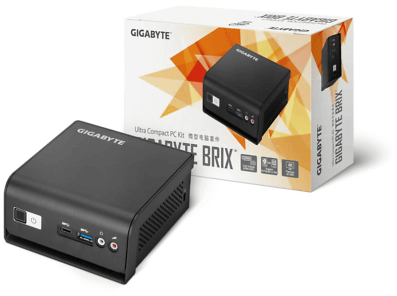 GIGABYTE GIGABYTE BRIX GB-BMPD-6005 (rev. 1.0) - Barebone, PC mit Intel® N6005 Prozessor, 0 GB RAM, 0 GB SSD, Intel® GeForce® MX350, FreeDOS