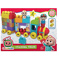 COCOMELON Stacking Train I 40-teiliges Stacking Train Spielset (38 Bauklötze + 2 Figuren) Spielbausteine
