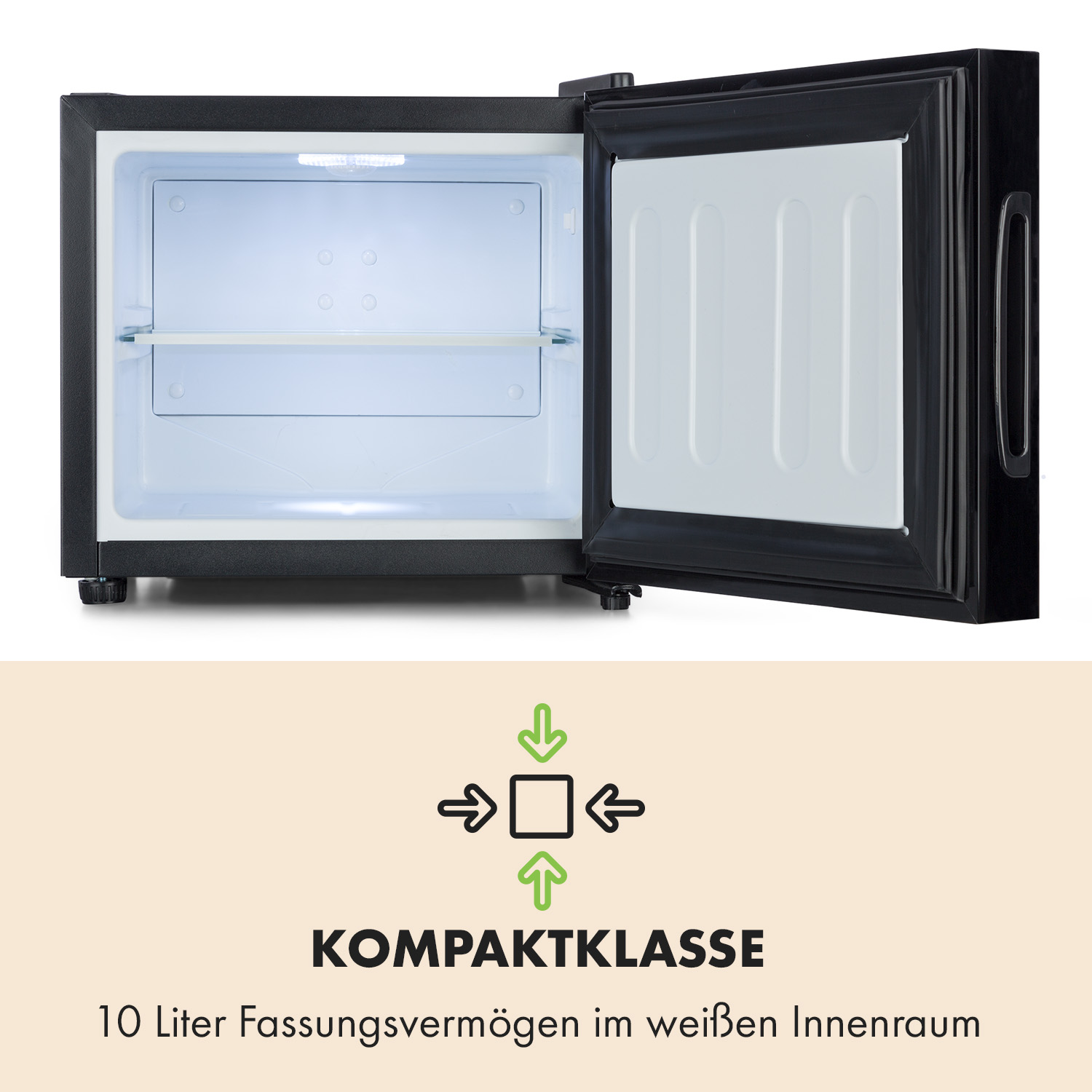 KLARSTEIN B, Frosty Schwarz) (EEK Mini-Kühlschrank