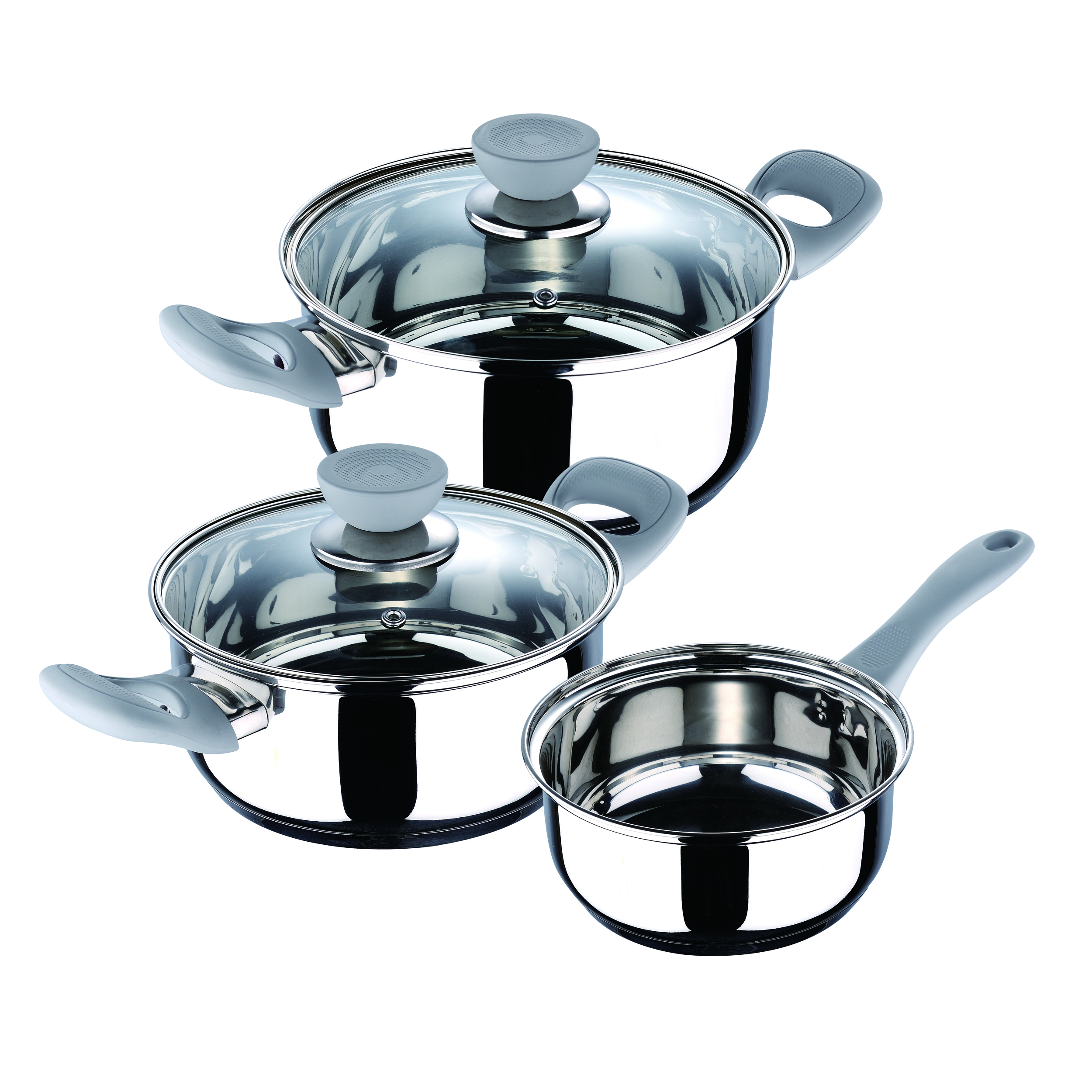 Set 5Pc Bateria Cocina Acero Inox Ind Gris Alexia - SAN IGNACIO SG-8045