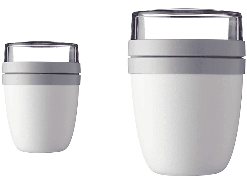 MEPAL Duo Pack Lunchpot Ellipse Nordic White Reisebecher, Weiß