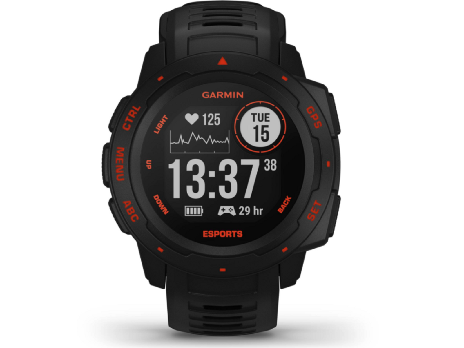 Reloj deportivo - Instinct eSport GARMIN, Negro, 3,5 "