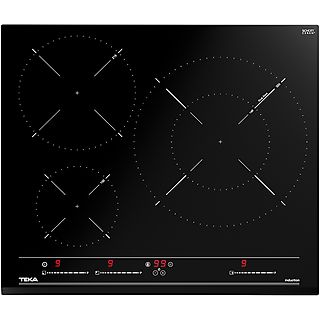 Placa de vitrocerámica - TEKA IZC 63320 MSS BK, 3 zonas, 60 cm, Negro