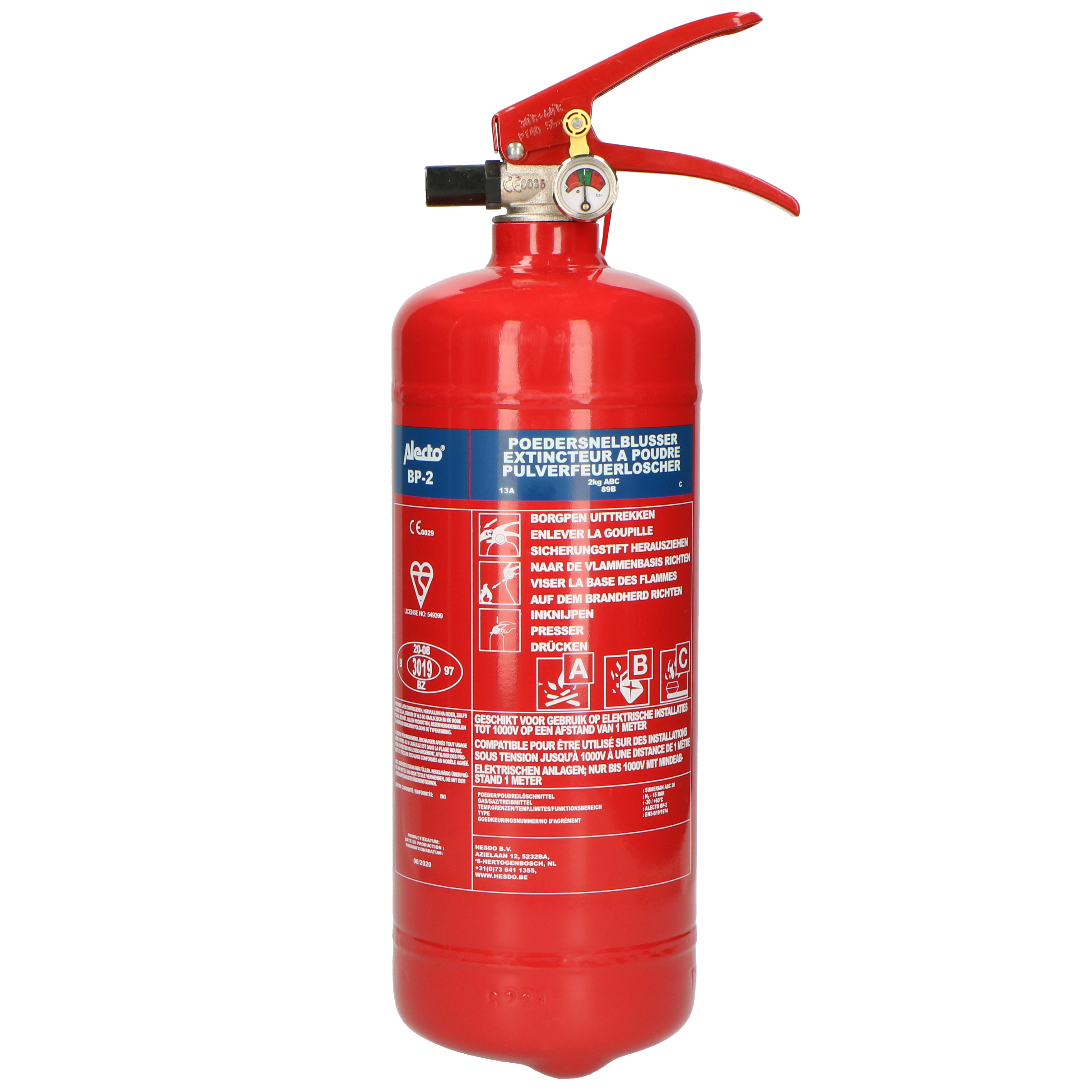 ALECTO BP2 Brandblusser Rood 